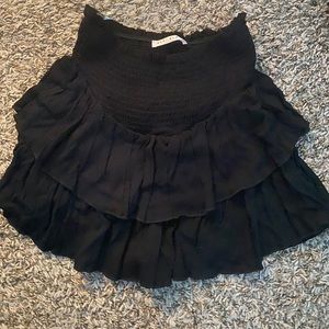 Blue Blush Black Ruffle Shorts